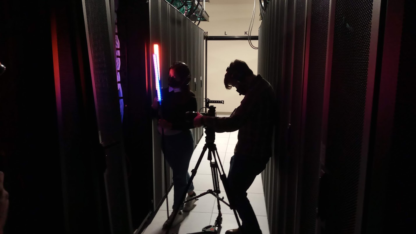 UF Media takes B-Roll footage of HiPerGator